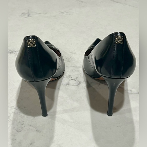 Coach Black Leather Pointed-Toe Pumps - Picture 4 of 5